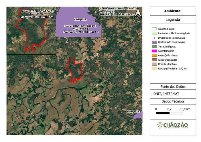 Exemplo de documento técnico KMZ Pró com mapa e logística